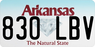 AR license plate 830LBV