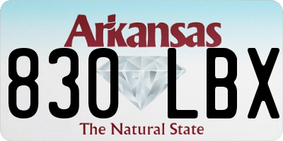 AR license plate 830LBX