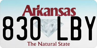 AR license plate 830LBY