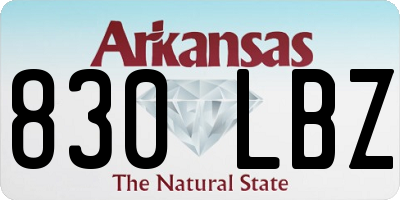 AR license plate 830LBZ