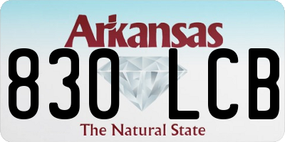 AR license plate 830LCB