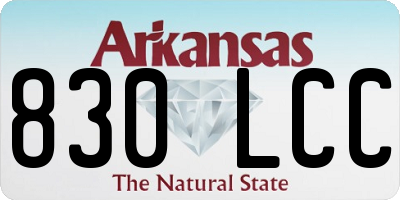 AR license plate 830LCC