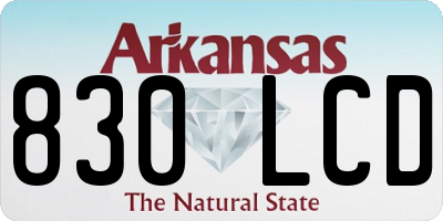 AR license plate 830LCD