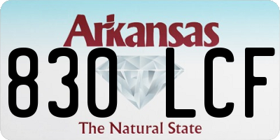 AR license plate 830LCF