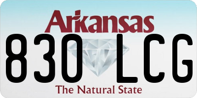 AR license plate 830LCG