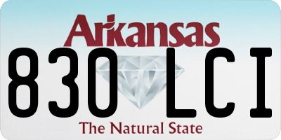 AR license plate 830LCI