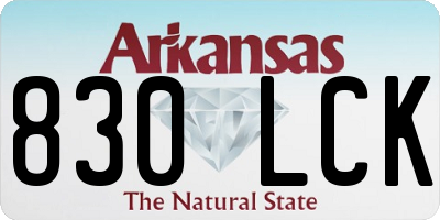 AR license plate 830LCK