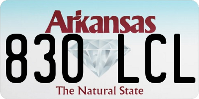 AR license plate 830LCL