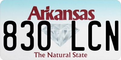 AR license plate 830LCN