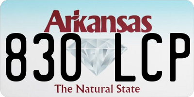 AR license plate 830LCP