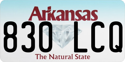 AR license plate 830LCQ
