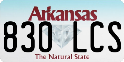 AR license plate 830LCS