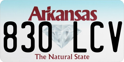 AR license plate 830LCV