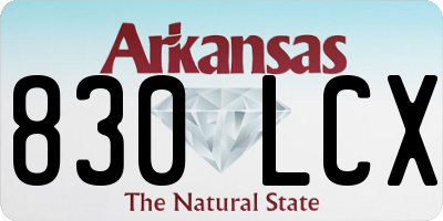 AR license plate 830LCX