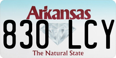 AR license plate 830LCY