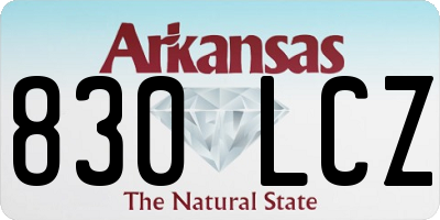 AR license plate 830LCZ