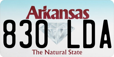 AR license plate 830LDA