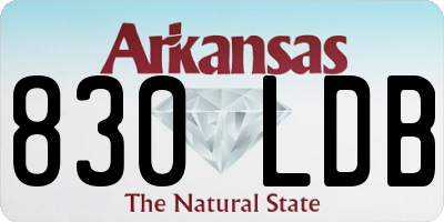 AR license plate 830LDB