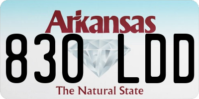 AR license plate 830LDD