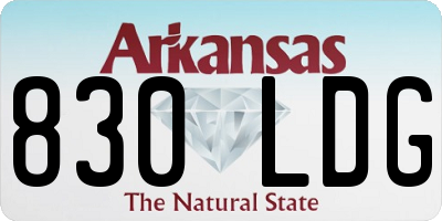 AR license plate 830LDG