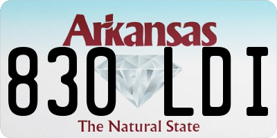AR license plate 830LDI