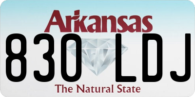 AR license plate 830LDJ