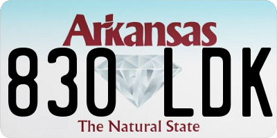 AR license plate 830LDK