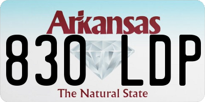AR license plate 830LDP