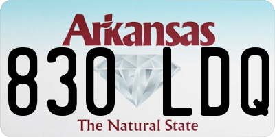 AR license plate 830LDQ