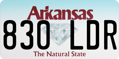 AR license plate 830LDR