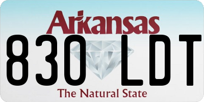 AR license plate 830LDT