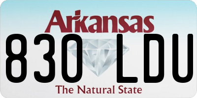 AR license plate 830LDU