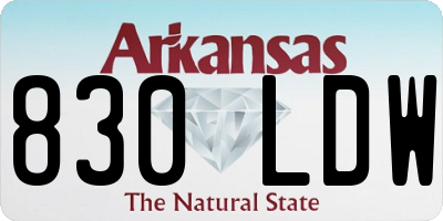 AR license plate 830LDW