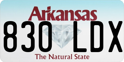 AR license plate 830LDX
