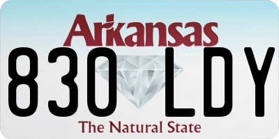 AR license plate 830LDY