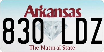 AR license plate 830LDZ