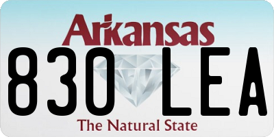 AR license plate 830LEA