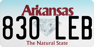 AR license plate 830LEB