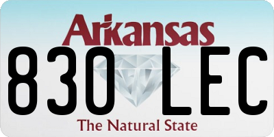 AR license plate 830LEC