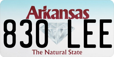 AR license plate 830LEE