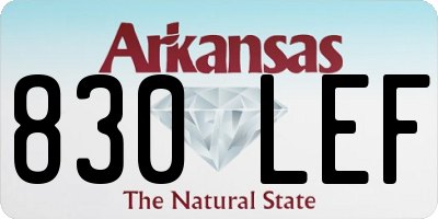 AR license plate 830LEF