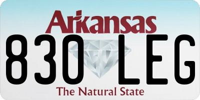 AR license plate 830LEG