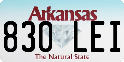 AR license plate 830LEI