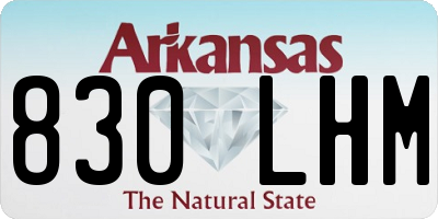 AR license plate 830LHM