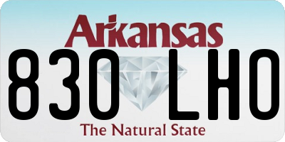 AR license plate 830LHO