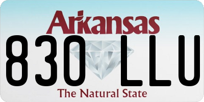 AR license plate 830LLU