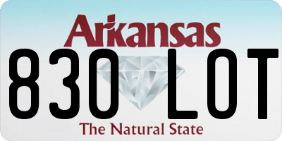 AR license plate 830LOT