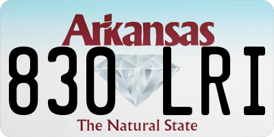 AR license plate 830LRI