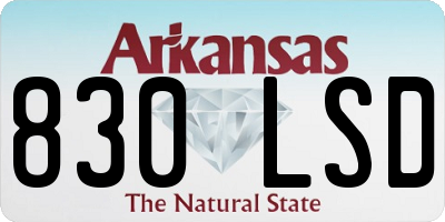 AR license plate 830LSD