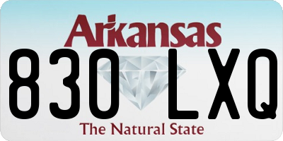 AR license plate 830LXQ